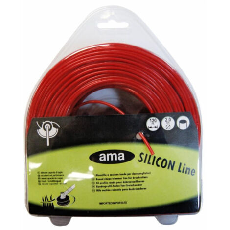 Fil de débroussailleuse - Fil nylon de coupe  - Monofil section ronde ø 2mm x 120 mètres "Silicon Line"
