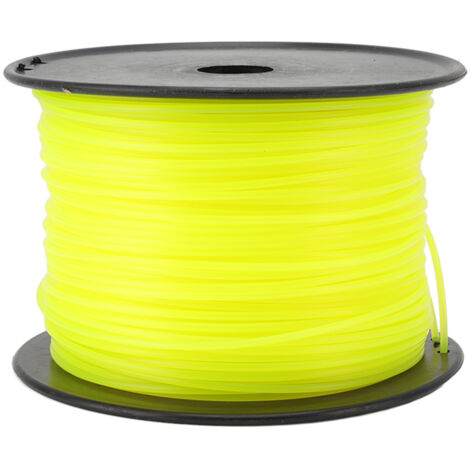 Fil de débroussailleuse nylon 3 mm jaune, 168 m, haute résistance, compatible universel