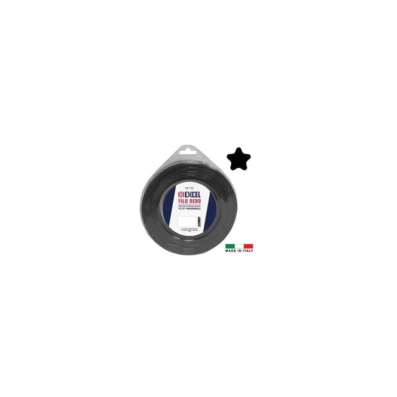 Fil de débroussailleuse nylon Pentagone noir - ø 4,4 mm en écheveau de 6 m