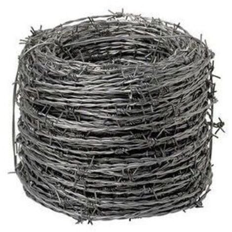 Fil de fer barbelé galvanisé Papillon 100 mètres 4/15