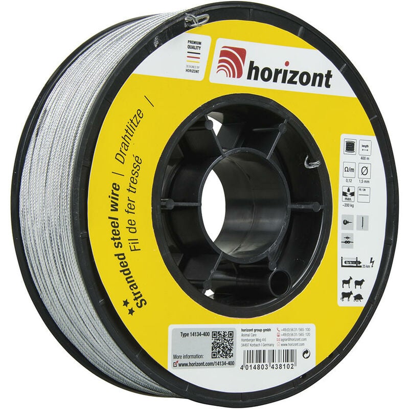 Fil de fer en zinc tressé 400 m Horizont