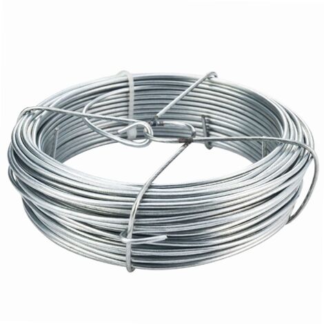 Fil de fer galvanisé 20m – Malleable et incassable – Pour fixation plantes et loisirs créatifs – Utilisation intérieure et extérieure – Tenax