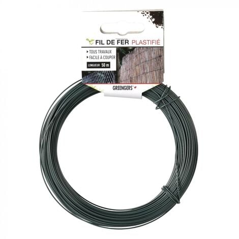 Fil de fer plastifié 50 mètres