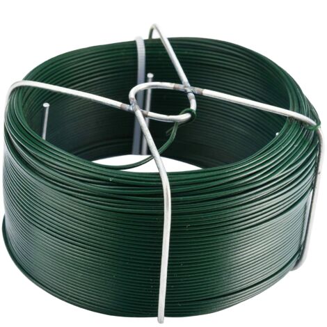 Fil de fer plastifié 50m – Diamètre 1mm – Métal plastifié antirouille – Pour fixation plantes et projets créatifs – Tenax