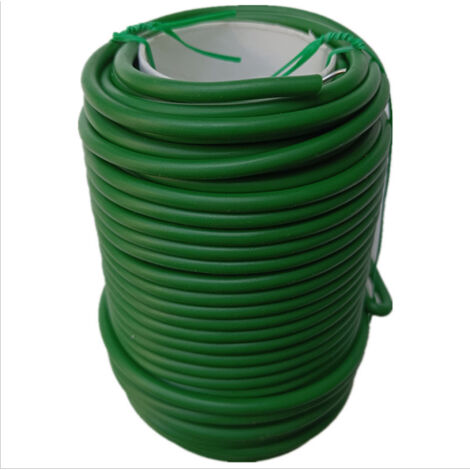 Fil de fer plastifié pour tuteur de plantes de jardin, outil de tuteurage spiralé 3,5 mm x 20 m, 0,14 pouce x 65,62 pieds BT