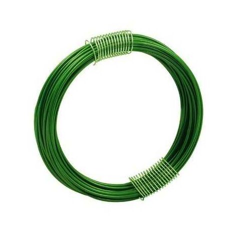 Fil de fer plastifié vert 28 bobines assorties