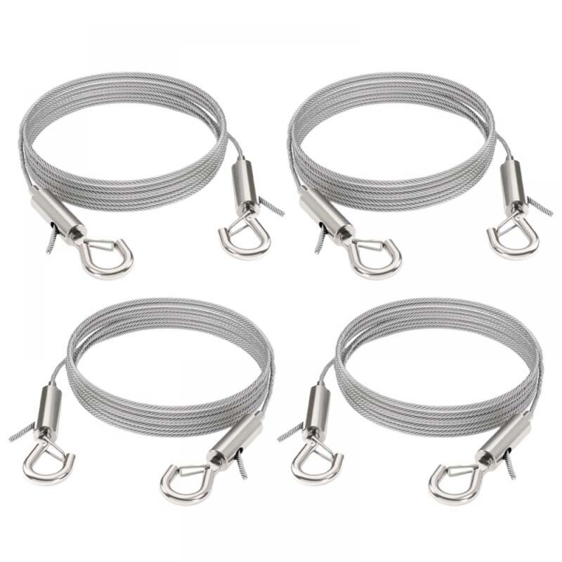 Fil de fer réglable pour miroirs, lampes, panneaux d'affichage, etc., capacité de charge 30 kg, 4 pièces, 2 m x 1,5 mm