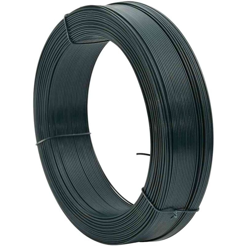 Vidaxl - Fil de liaison de clôture 250 m 2,3/3,8 mm Acier Vert noirâtre