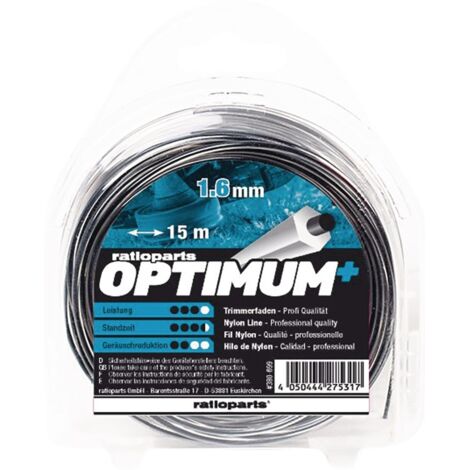 Fil de nylon Optimum, épaisseur de fil 1,6 mm, longueur de fil 15 m