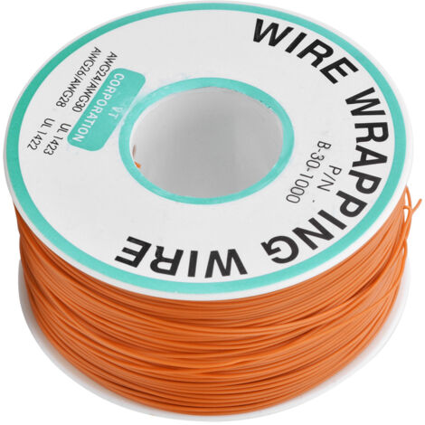 Fil de raccordement imprimé 30AWG pour réparation de circuits, faible résistance, 300m, couleur orange