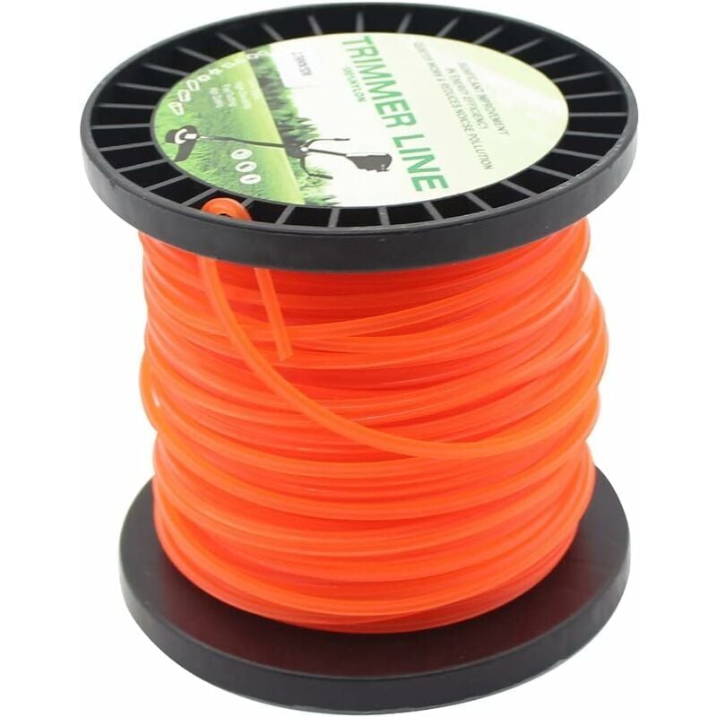 Fil de rechange universel pour débroussailleuse - 2,7 mm x 50 m - Compatible avec la plupart des têtes de débroussailleuse standard