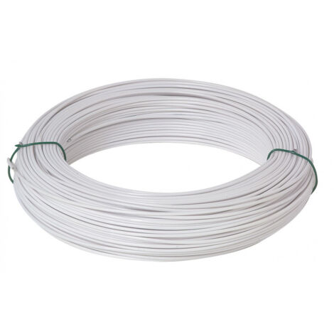 Fil de tension galvanisé plastifie  blanc 2,7mm 100m