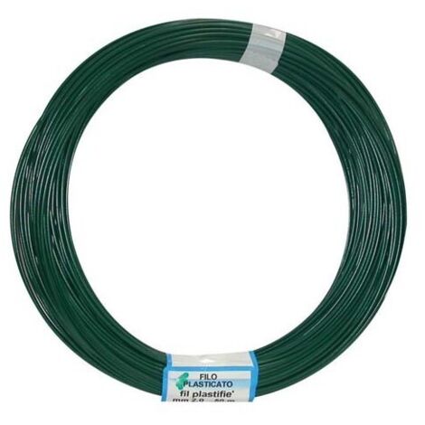 FIL DE TENSION PLASTIFIE VERT DIAM 2 X 50M