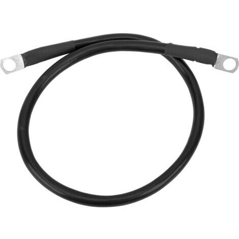 Fil de terre 23,6 pouces 4AWG 25 mm² 150 A Câble de terre haute résistance pour porte-fusible d'onduleur de batterie Noir