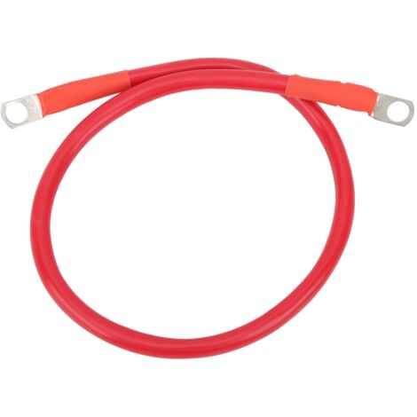 Fil de Terre, Fil de Terre Haute ténacité 23,6 Pouces 4AWG 25 mm² 150 A Câble de Terre pour Support d'onduleur de Batterie (Un (rouge)).