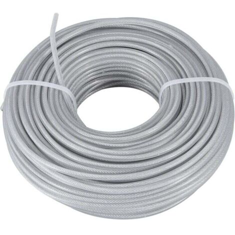 Fil de tondeuse à gazon de 40 mètres - Cordon en nylon - Tête de tonte - Ligne de tonte - Corde de tonte de pelouse - Accessoires de tonte de machine