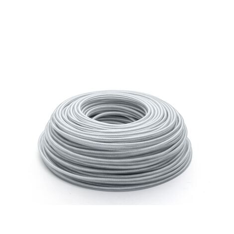 Fil de Tondeuse en Acier 3 mm x 45 mètres, Fil de Tondeuse, Bobine de fil d'acier robuste pour débroussailleuse de jardin, Fil de Rechange pour Tondeuse à Gazon