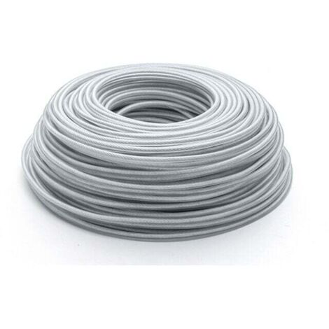 Fil de Tondeuse en Acier 3 mm x 45 mètres, Fil de Tondeuse, Bobine de fil d'acier robuste pour débroussailleuse de jardin, Fil de Rechange pour Tondeuse à Gazon