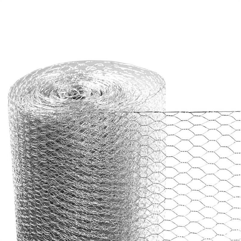 Estexo - Fil à maille hexagonal pour volière 0,50 x 25 m fil de fer galvanisé 13 mm