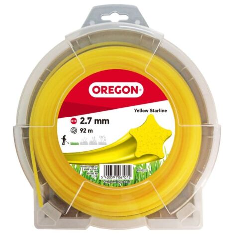 Fil débroussailleuse Etoile Nylon Jaune ø2.7mm/92m Oregon 69-432-Y