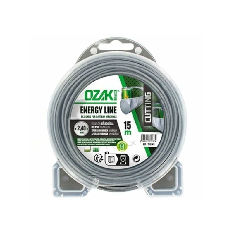 Fil nylon débroussailleuse Energy Line Ozaki 2,4 mm 87 mètres