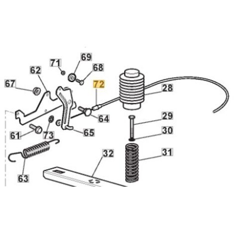 Fil d'entraînement du frein de lame modèles F72 1328H 384004608/0 STIGA