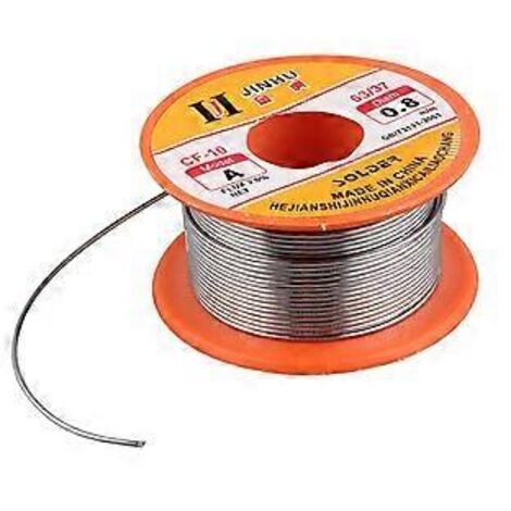 Fil d'étain de 0,8 mm, 50 g, à souder avec flux à l'étain et à la résine.