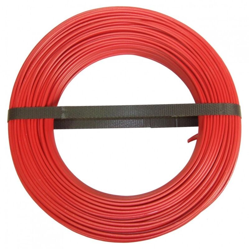 Blanc Habitat - centrale brico Fil électrique 2.5 mm² h07vu, en couronne de 100M rouge