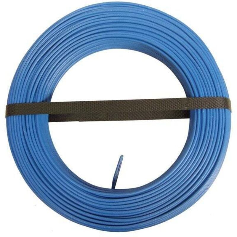 Blanc Habitat - centrale brico Fil électrique 2.5 mm² h07vu, en couronne de 100M bleu