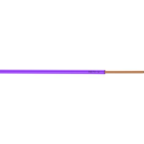 Fil Électrique 1.5 Mm² H07Vu, En Couronne De 100M Violet