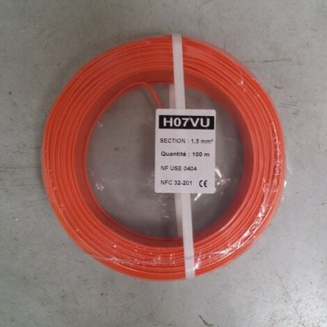 MIGUELEZ Fil H07 V-U 1,5 mm² - Couronne 100 m - Orange