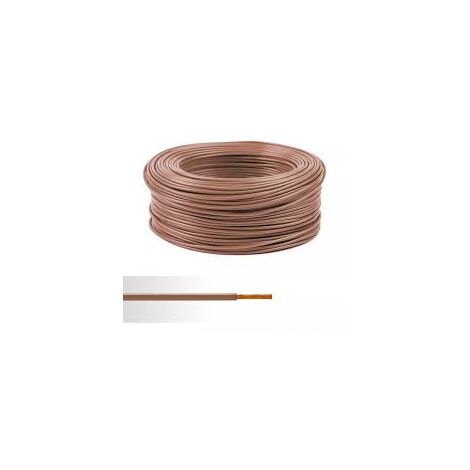 FIL ÉLECTRIQUE 1MM2 MARRON SOUPLE H05VK 100M SERMES