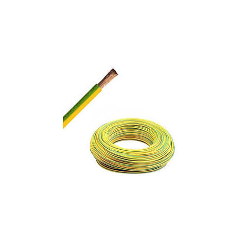 FIL ÉLECTRIQUE 1MM2 VERT/JAUNE SOUPLE H05VK 100M SERMES