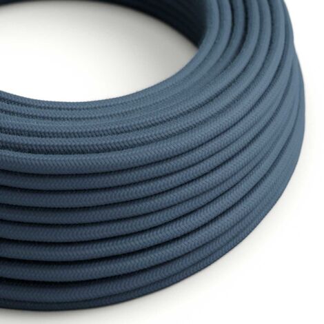 Fil électrique en coton gris pierre - The Original Creative Cables, pour des installations design - RC30 - 50 mètres