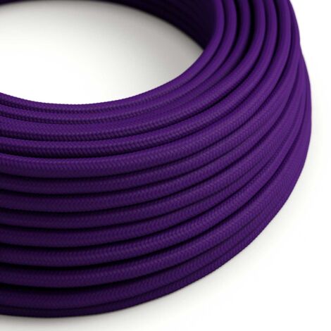 Fil électrique gainé brillant Violet impérial - The Original Creative Cables, le bon choix pour des lampes exclusives - RM14 - 50 mètres