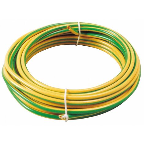 Fil électrique H07 V-u 2,5 Mm²  5 Vert / Jaune