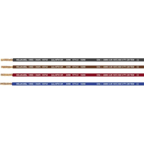 Fil électrique helukabel h07v2-k flexible usage extérieur