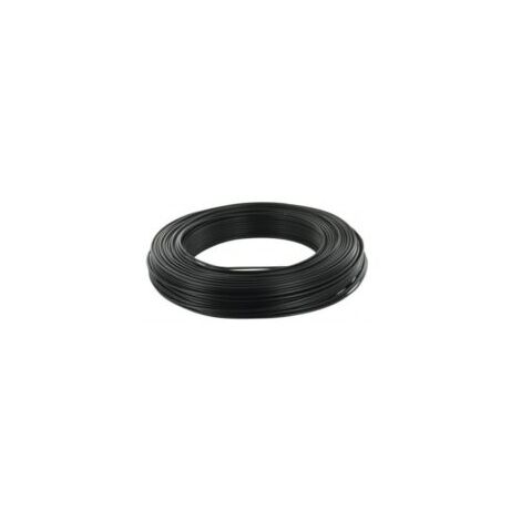 Fil électrique rigide - H07VU - 1,5mm² - Noir - VU1,5N - Couronne de 100m