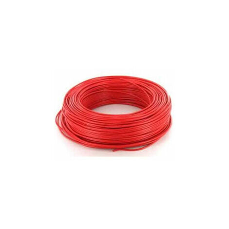Fil électrique rigide - H07VU - 1,5mm² - Rouge - VU1,5R - Couronne de 100m