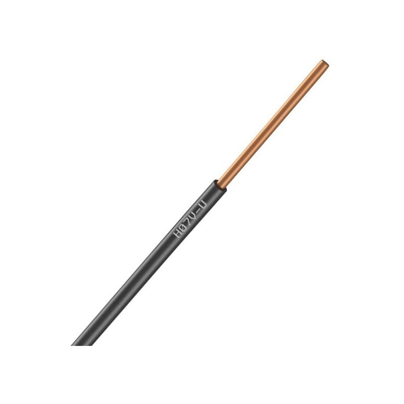 01225015 Bobine de fil Electrique 1,5mm Noir Long 100m [ H07V u passeo 1 ] - Nexans