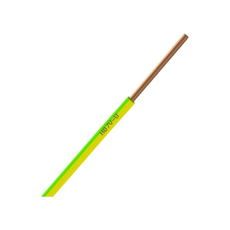 01225050 Bobine de fil Electrique 2,5mm Vert Jaune Long 100m [ H07V u passeo 1 ] - Nexans