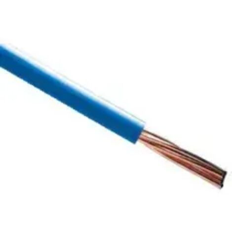 Fil électrique rigide ho7vR 6mm2 bleu clair - Couronne de 100m