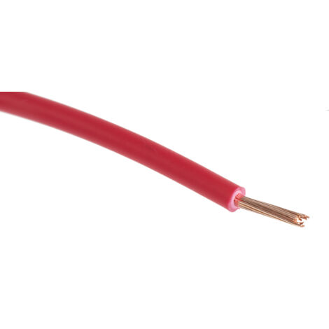 Fil électrique RS PRO, 22 0,75 mm² 18 AWG, 500 V, Polyoléfine réticulée EI5 Rouge, 100m ( Prix pour Bobine de 100 Mètres )