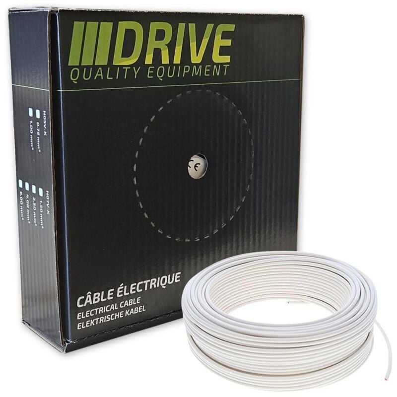 Oc-pro - Fil electrique souple boite 50 metres - dtail : section 1 mm² blanc