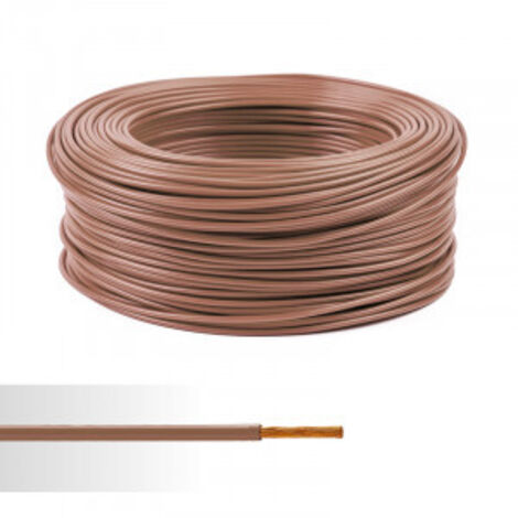Fil électrique souple ho7v-k 1,5mm2 marron - Couronne de 100m