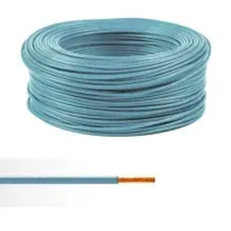 Fil électrique souple ho7v-k 16mm2 bleu - Couronne de 100m