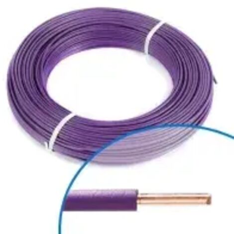 Fil électrique souple ho7vU 1,5mm2 violet - Couronne de 100m