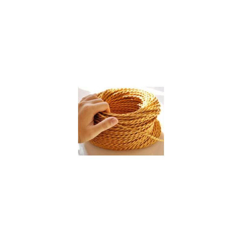 Électrique Gold Look Tressé Fil Tissu Retro En Vintage fy6bgY7