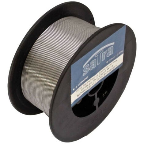 SATRA Fil fourre pour soudure acier sans gaz 0.8 mm bobine de 100 mm 450 g