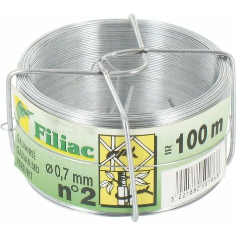 Fil galvanisé 0,7mm - 100 mêtres - n°2 - FILIAC